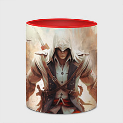 Кружка 3D Assassins creed большой город, цвет: 3D-белый + красный — фото 2