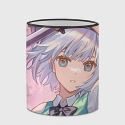 Кружка 3D Touhou Project Youmu Konpaku мило, цвет: 3D-черный кант — фото 2