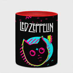 Кружка 3D Led Zeppelin - rock star cat, цвет: 3D-белый + красный — фото 2