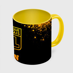 Кружка 3D Lyon - gold gradient, цвет: 3D-белый + желтый