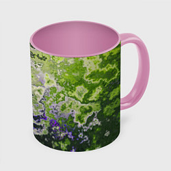 Кружка 3D Абстрактный эффект ржавчины, цвет: 3D-белый + розовый