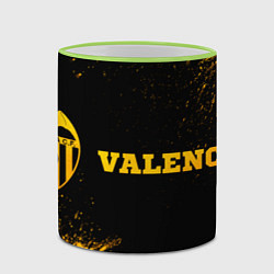 Кружка 3D Valencia - gold gradient по-горизонтали, цвет: 3D-светло-зеленый кант — фото 2
