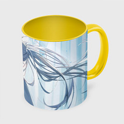 Кружка 3D Sousou no Frieren Фрирен beautiful, цвет: 3D-белый + желтый