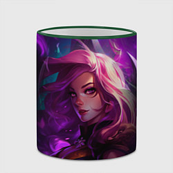 Кружка 3D League of Legends Kaisa Kda style, цвет: 3D-зеленый кант — фото 2