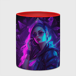 Кружка 3D League of Legends Kaisa Kda style, цвет: 3D-белый + красный — фото 2