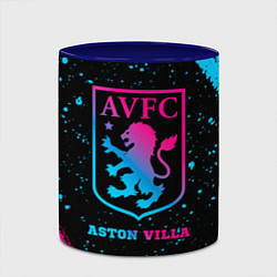 Кружка 3D Aston Villa - neon gradient, цвет: 3D-белый + синий — фото 2