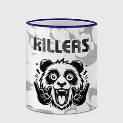 Кружка 3D The Killers рок панда на светлом фоне, цвет: 3D-синий кант — фото 2