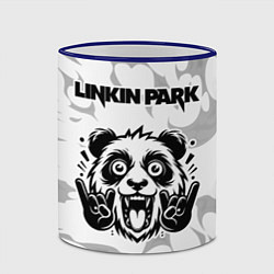 Кружка 3D Linkin Park рок панда на светлом фоне, цвет: 3D-синий кант — фото 2