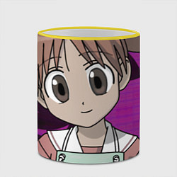 Кружка 3D Azumanga Daioh Тиё Михама, цвет: 3D-желтый кант — фото 2