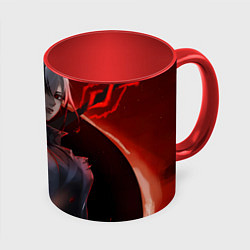Кружка 3D Genshin Impact Арлекино red, цвет: 3D-белый + красный