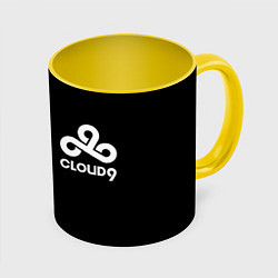 Кружка 3D Cloud9 team, цвет: 3D-белый + желтый