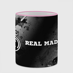 Кружка 3D Real Madrid sport на темном фоне по-горизонтали, цвет: 3D-розовый кант — фото 2