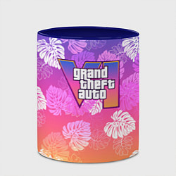 Кружка 3D Grand Theft Auto VI - пальмы, цвет: 3D-белый + синий — фото 2