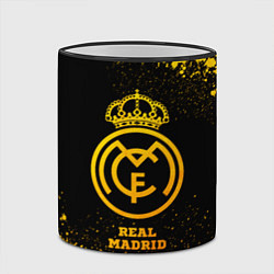 Кружка 3D Real Madrid - gold gradient, цвет: 3D-черный кант — фото 2