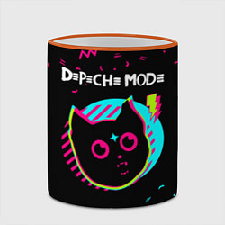 Кружка 3D Depeche Mode - rock star cat, цвет: 3D-оранжевый кант — фото 2