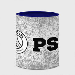 Кружка 3D PSG sport на светлом фоне по-горизонтали, цвет: 3D-белый + синий — фото 2
