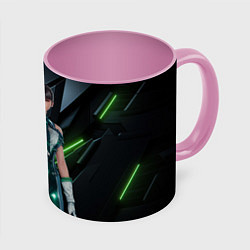 Кружка 3D Stellar Blade Eve в полный рост, цвет: 3D-белый + розовый