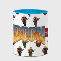 Кружка 3D Doom 1993 паттерн, цвет: 3D-белый + небесно-голубой — фото 2