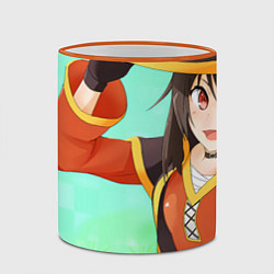 Кружка 3D Konosuba Мэгумин, цвет: 3D-оранжевый кант — фото 2