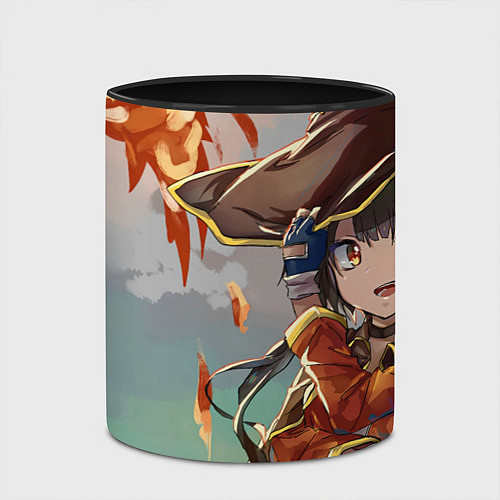 Кружка цветная Konosuba Мэгумин cute / 3D-Белый + черный – фото 2