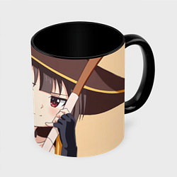 Кружка 3D Konosuba Мэгумин cute, цвет: 3D-белый + черный