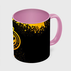 Кружка 3D Club Brugge - gold gradient, цвет: 3D-белый + розовый