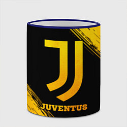 Кружка 3D Juventus - gold gradient, цвет: 3D-синий кант — фото 2