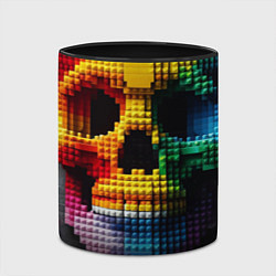 Кружка 3D Lego skull fantasy - ai art, цвет: 3D-белый + черный — фото 2