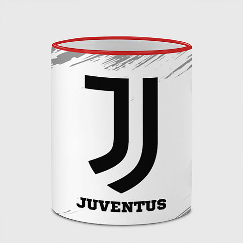 Кружка цветная Juventus sport на светлом фоне / 3D-Красный кант – фото 2