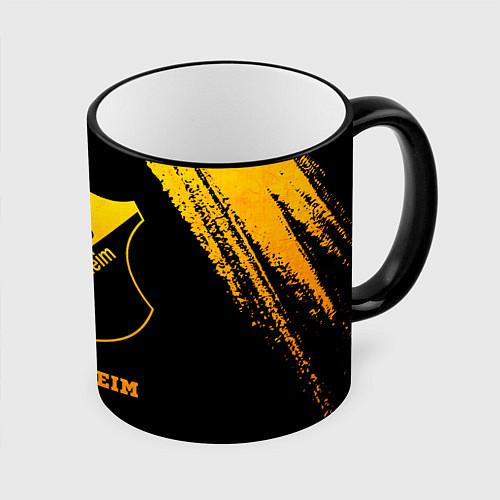 Кружка цветная Hoffenheim - gold gradient / 3D-Черный кант – фото 1