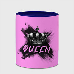 Кружка 3D Королева - корона, цвет: 3D-белый + синий — фото 2