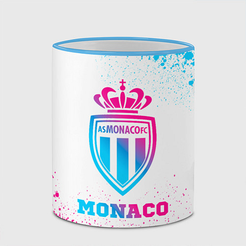 Кружка цветная Monaco neon gradient style / 3D-Небесно-голубой кант – фото 2