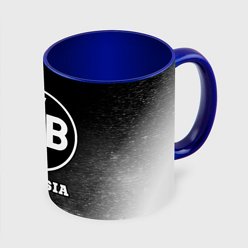 Кружка цветная Borussia sport на темном фоне / 3D-Белый + синий – фото 1