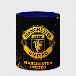 Кружка 3D Manchester United - gold gradient, цвет: 3D-белый + синий — фото 2