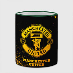 Кружка 3D Manchester United - gold gradient, цвет: 3D-зеленый кант — фото 2