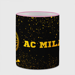 Кружка 3D AC Milan - gold gradient по-горизонтали, цвет: 3D-розовый кант — фото 2