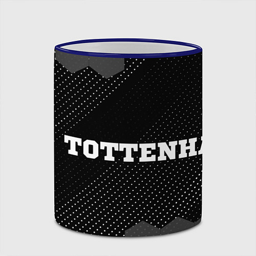 Кружка цветная Tottenham sport на темном фоне по-горизонтали / 3D-Синий кант – фото 2