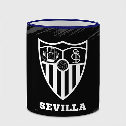 Кружка цветная Sevilla sport на темном фоне / 3D-Синий кант – фото 2