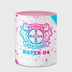 Кружка 3D Bayer 04 neon gradient style, цвет: 3D-белый + розовый — фото 2