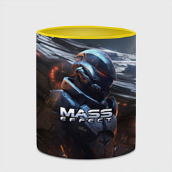 Кружка 3D Mass Effect game space, цвет: 3D-белый + желтый — фото 2