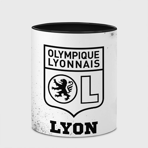 Кружка цветная Lyon sport на светлом фоне / 3D-Белый + черный – фото 2