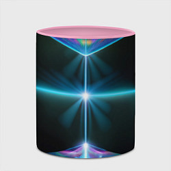 Кружка 3D Фантастический портал в космос, цвет: 3D-белый + розовый — фото 2