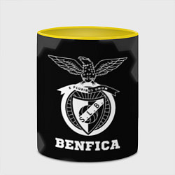 Кружка 3D Benfica sport на темном фоне, цвет: 3D-белый + желтый — фото 2