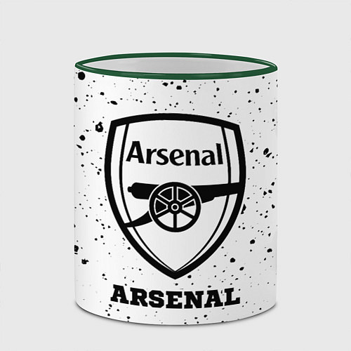 Кружка цветная Arsenal sport на светлом фоне / 3D-Зеленый кант – фото 2