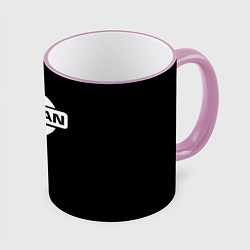 Кружка 3D Nissan logo white, цвет: 3D-розовый кант