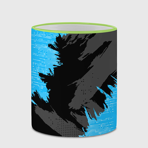 Кружка цветная Extreme blue / 3D-Светло-зеленый кант – фото 2