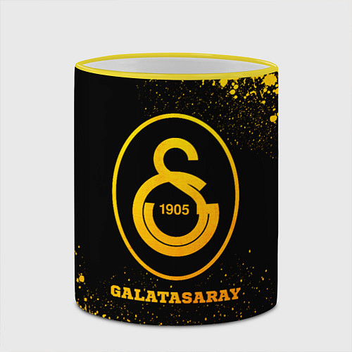 Кружка цветная Galatasaray - gold gradient / 3D-Желтый кант – фото 2