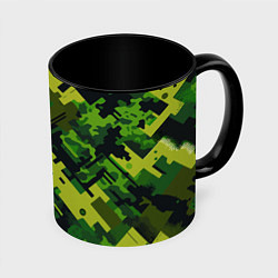 Кружка 3D Camouflage - pattern ai art, цвет: 3D-белый + черный