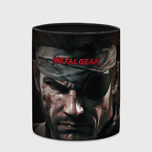 Кружка цветная Metal gear Venom Snake / 3D-Белый + черный – фото 2
