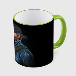 Кружка 3D Venom Snake Metal gear game, цвет: 3D-светло-зеленый кант